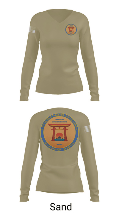 835th Transportation BN 83233683 Women's Long Sleeve V-neck Shirt -1 97