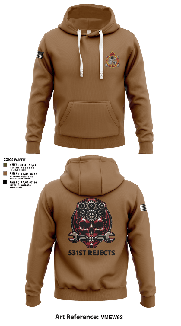 Hoodie, 531st Hospital Center, Army, Teamtime, Team time, sublimation, custom sports apparel, team uniforms, spirit wear, spiritwear, sports uniforms, custom shirts, team store, custom team store, fundraiser sports, apparel fundraiser
