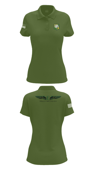 Womens Short Sleeve Performance Polo, EASTERN MICHIGAN UNIVERSITY ROTC, Army, Teamtime, Team time, sublimation, custom sports apparel, team uniforms, spirit wear, spiritwear, sports uniforms, custom shirts, team store, custom team store, fundraiser sports, apparel fundraiser