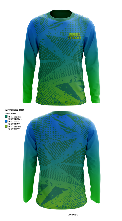 Sunrise Outlaws 95758702 Long Sleeve Performance Shirt 1