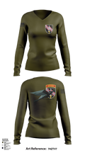 B Co 1-54 SFAB MAT 6122 Women's Long Sleeve V-neck Shirt - 125