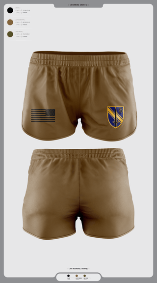 Womens Shorts, VALOR CO. 5BN, 1SFAB, Army, Teamtime, Team time, sublimation, custom sports apparel, team uniforms, spirit wear, spiritwear, sports uniforms, custom shirts, team store, custom team store, fundraiser sports, apparel fundraiser