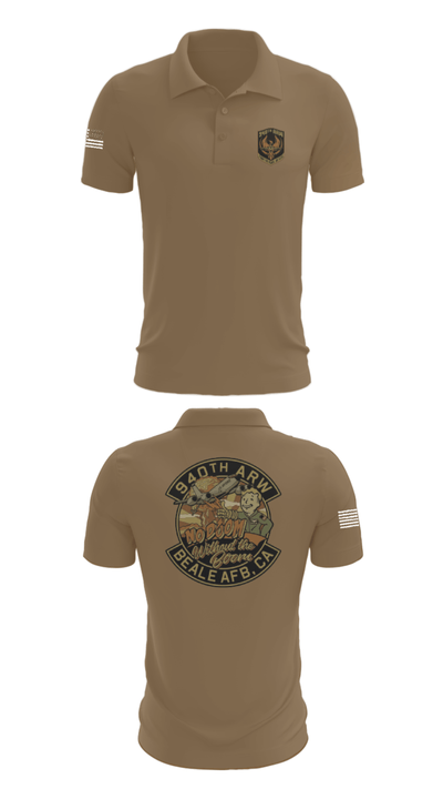 940 Air Refueling Wing 53360157 Short Sleeve Performance Polo - 7