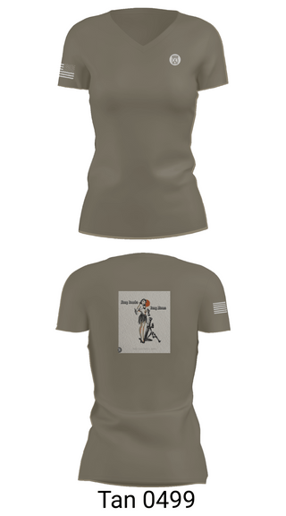 Womens Short Sleeve Vneck Shirt, a-co 2-2in 3/10, Army, Teamtime, Team time, sublimation, custom sports apparel, team uniforms, spirit wear, spiritwear, sports uniforms, custom shirts, team store, custom team store, fundraiser sports, apparel fundraiser