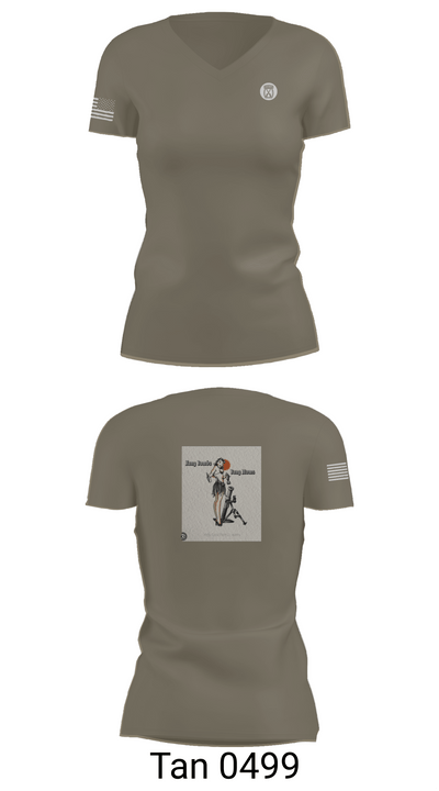 a-co 2-2in 3/10 62534223 Women's Short Sleeve V-neck Shirt - 68