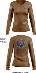 A Trp 2/183d CAV 40759561 Women's Long Sleeve V-neck Shirt - 6