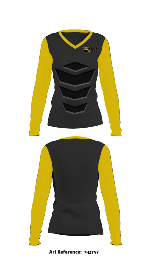 Women's Long Sleeve Vneck Shirt, Bishop Garrigan Catholic Junior High School Track, Track & Field, Teamtime, Team time, sublimation, custom sports apparel, team uniforms, spirit wear, spiritwear, sports uniforms, custom shirts, team store, custom team store, fundraiser sports, apparel fundraiser