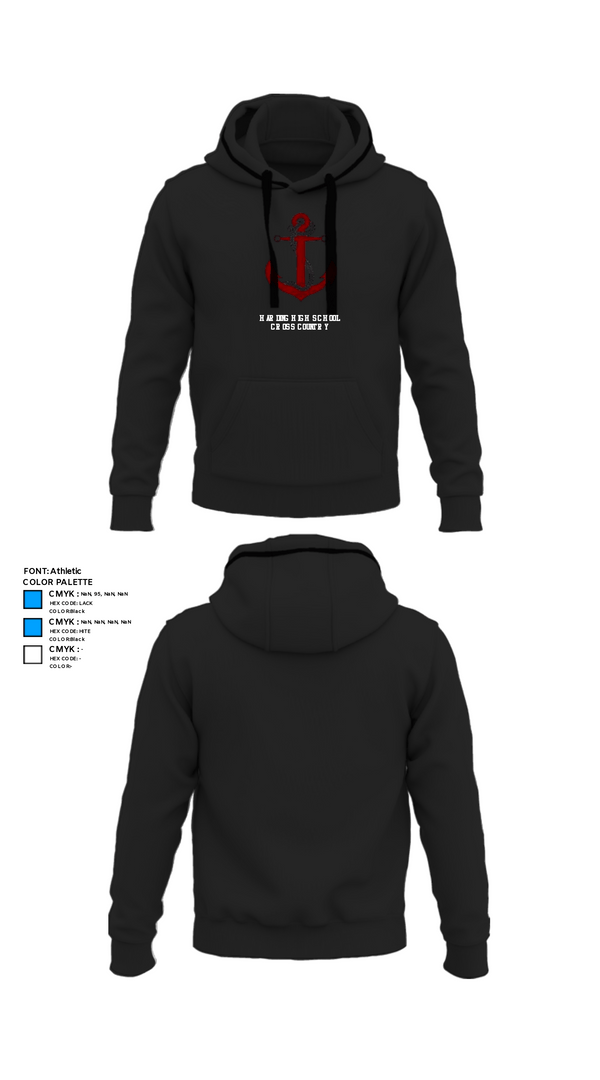 Hoodie, Harding High School Cross Country, Cross Country, Teamtime, Team time, sublimation, custom sports apparel, team uniforms, spirit wear, spiritwear, sports uniforms, custom shirts, team store, custom team store, fundraiser sports, apparel fundraiser