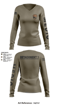 Detachment 1 27221981 Women's Long Sleeve V-neck Shirt - 12