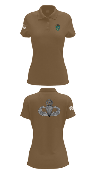 Womens Short Sleeve Performance Polo, Charlie “Chaos” Company, , Teamtime, Team time, sublimation, custom sports apparel, team uniforms, spirit wear, spiritwear, sports uniforms, custom shirts, team store, custom team store, fundraiser sports, apparel fundraiser