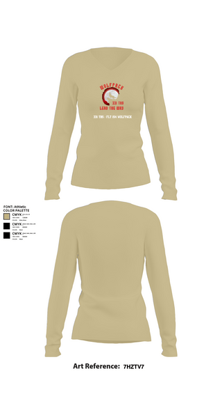 Womens Long Sleeve Vneck Shirt, 331 TRS / FLT 154 WOLFPACK, , Teamtime, Team time, sublimation, custom sports apparel, team uniforms, spirit wear, spiritwear, sports uniforms, custom shirts, team store, custom team store, fundraiser sports, apparel fundraiser