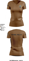 Eastern Shawnee Tribal Police 67427450 Women's Short Sleeve V-neck Shirt - 8