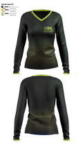 Denison High School Swimming 37701512 Women's Long Sleeve V-neck Shirt - 3