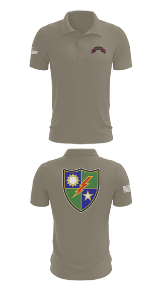 Short Sleeve Performance Polo, 75th Ranger Regiment, Army, Teamtime, Team time, sublimation, custom sports apparel, team uniforms, spirit wear, spiritwear, sports uniforms, custom shirts, team store, custom team store, fundraiser sports, apparel fundraiser