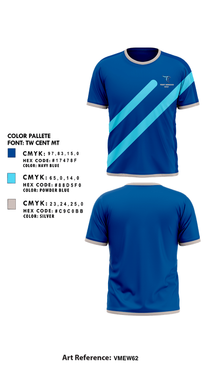 Perry Meridian High School Golf 92952446 Short Sleeve Performance Shirt - 1