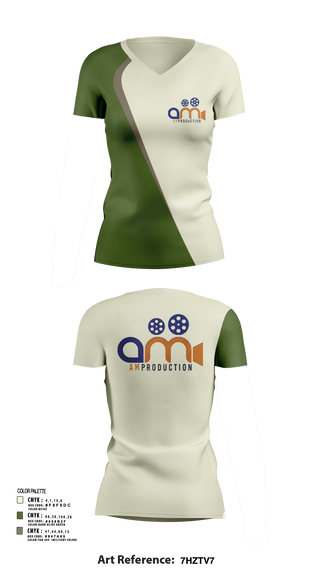 Womens Short Sleeve Vneck Shirt, AM PRODUCTION, , Teamtime, Team time, sublimation, custom sports apparel, team uniforms, spirit wear, spiritwear, sports uniforms, custom shirts, team store, custom team store, fundraiser sports, apparel fundraiser