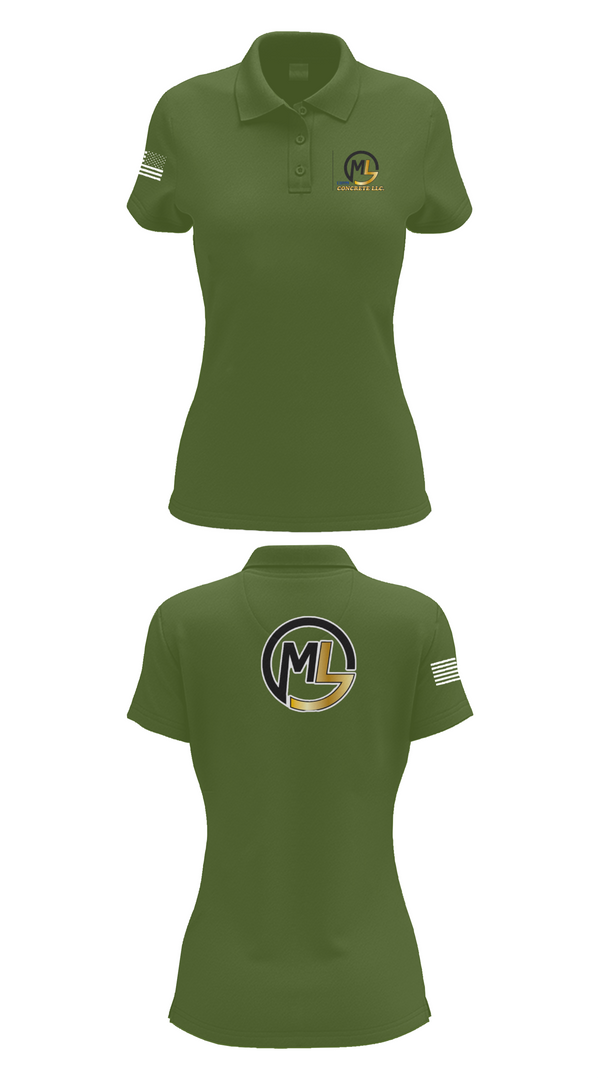 Womens Short Sleeve Performance Polo, ML concrete Llc, , Teamtime, Team time, sublimation, custom sports apparel, team uniforms, spirit wear, spiritwear, sports uniforms, custom shirts, team store, custom team store, fundraiser sports, apparel fundraiser