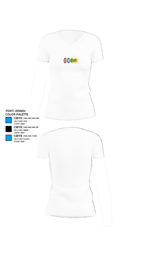 Women's Short Sleeve Vneck Shirt, Four Season, , Teamtime, Team time, sublimation, custom sports apparel, team uniforms, spirit wear, spiritwear, sports uniforms, custom shirts, team store, custom team store, fundraiser sports, apparel fundraiser