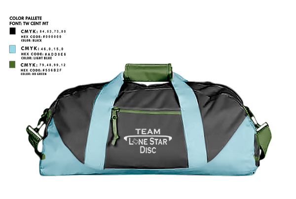 Gear Bag, Lone Star Disc, Golf, Teamtime, Team time, sublimation, custom sports apparel, team uniforms, spirit wear, spiritwear, sports uniforms, custom shirts, team store, custom team store, fundraiser sports, apparel fundraiser