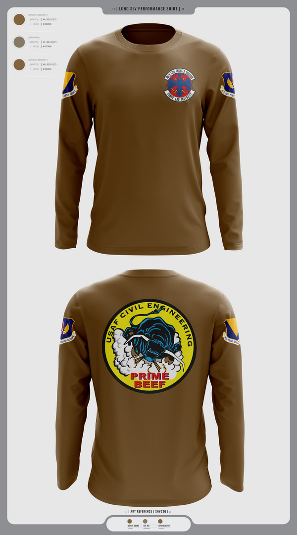 Long Sleeve Performance Shirt, 786th CES, Air Force, Teamtime, Team time, sublimation, custom sports apparel, team uniforms, spirit wear, spiritwear, sports uniforms, custom shirts, team store, custom team store, fundraiser sports, apparel fundraiser