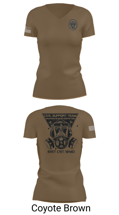 61st CST 56297636 Women's Short Sleeve V-neck Shirt - 8
