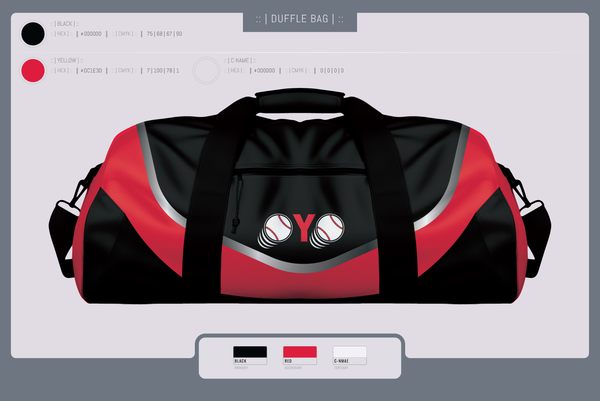 Duffle Bag, Oaklandon Youth Organization, Baseball, Teamtime, Team time, sublimation, custom sports apparel, team uniforms, spirit wear, spiritwear, sports uniforms, custom shirts, team store, custom team store, fundraiser sports, apparel fundraiser