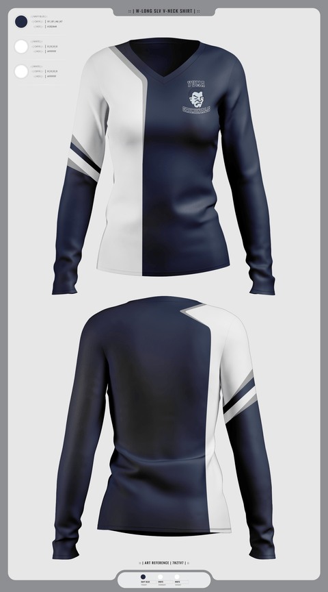 Womens Long Sleeve Vneck Shirt, Yuma High School Wrestling, Wrestling, Teamtime, Team time, sublimation, custom sports apparel, team uniforms, spirit wear, spiritwear, sports uniforms, custom shirts, team store, custom team store, fundraiser sports, apparel fundraiser