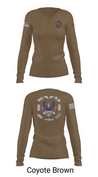Women's Long Sleeve Vneck Shirt, 22nd OSS, Air Force, Teamtime, Team time, sublimation, custom sports apparel, team uniforms, spirit wear, spiritwear, sports uniforms, custom shirts, team store, custom team store, fundraiser sports, apparel fundraiser