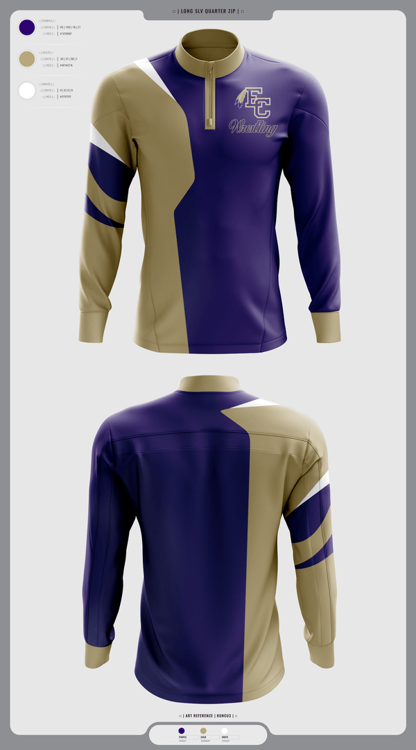 Quarter Zip Jacket, East Coweta High School Wrestling, Wrestling, Teamtime, Team time, sublimation, custom sports apparel, team uniforms, spirit wear, spiritwear, sports uniforms, custom shirts, team store, custom team store, fundraiser sports, apparel fundraiser