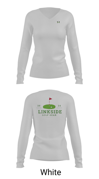 Womens Long Sleeve Vneck Shirt, On the Links Golf Co, Golf, Teamtime, Team time, sublimation, custom sports apparel, team uniforms, spirit wear, spiritwear, sports uniforms, custom shirts, team store, custom team store, fundraiser sports, apparel fundraiser