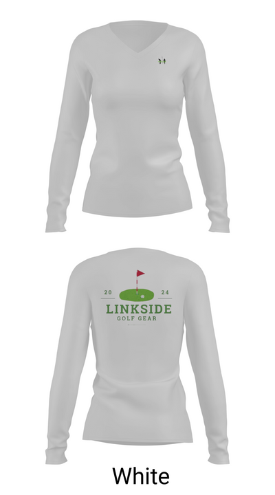 On the Links Golf Co 48920069 Women's Long Sleeve V-neck Shirt - 16
