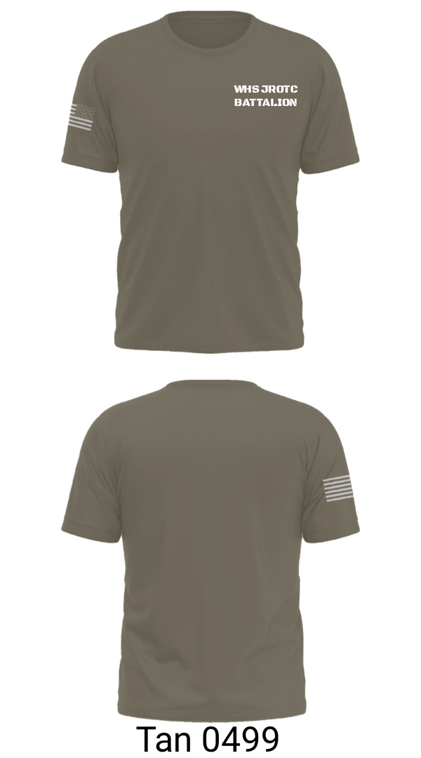 Old School Cotton Feel Shirt, WHS JROTC BATTALION, Army, Teamtime, Team time, sublimation, custom sports apparel, team uniforms, spirit wear, spiritwear, sports uniforms, custom shirts, team store, custom team store, fundraiser sports, apparel fundraiser