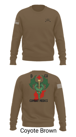 Crew Neck Sweatshirt, D-co 1-114th, Army, Teamtime, Team time, sublimation, custom sports apparel, team uniforms, spirit wear, spiritwear, sports uniforms, custom shirts, team store, custom team store, fundraiser sports, apparel fundraiser