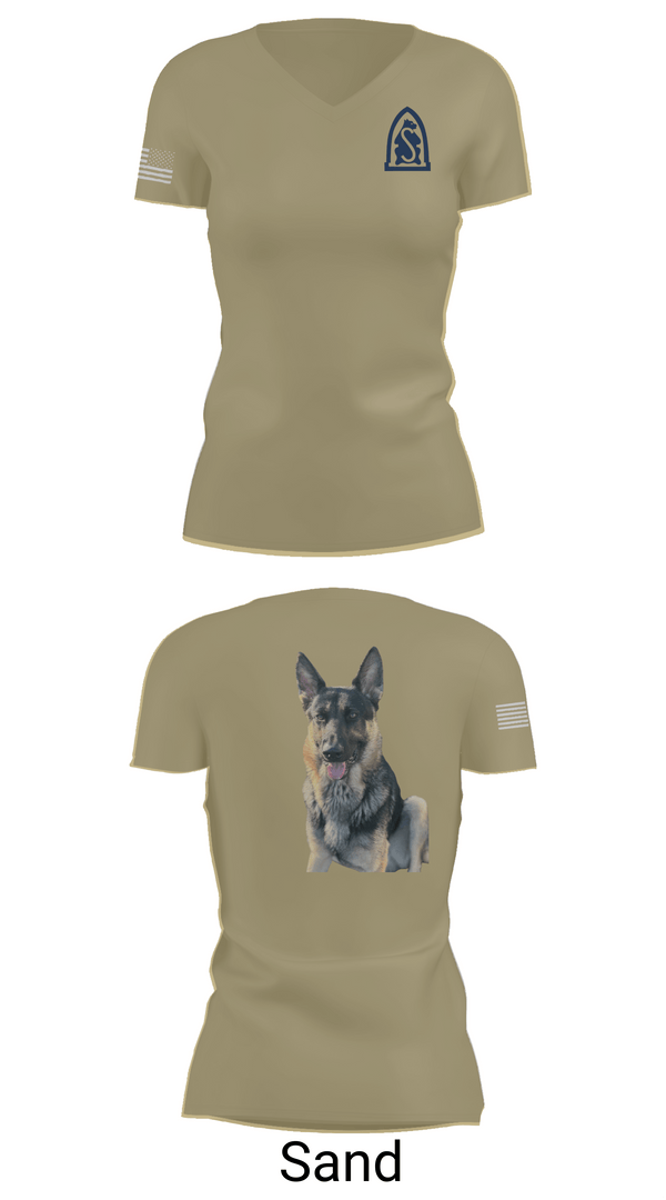 Womens Short Sleeve Vneck Shirt, 4-31 infantry battalion hotel company, Army, Teamtime, Team time, sublimation, custom sports apparel, team uniforms, spirit wear, spiritwear, sports uniforms, custom shirts, team store, custom team store, fundraiser sports, apparel fundraiser