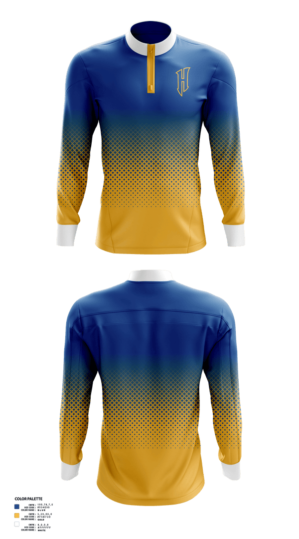 Quarter Zip Jacket, Hudson High School Basketball, Men's Basketball, Teamtime, Team time, sublimation, custom sports apparel, team uniforms, spirit wear, spiritwear, sports uniforms, custom shirts, team store, custom team store, fundraiser sports, apparel fundraiser