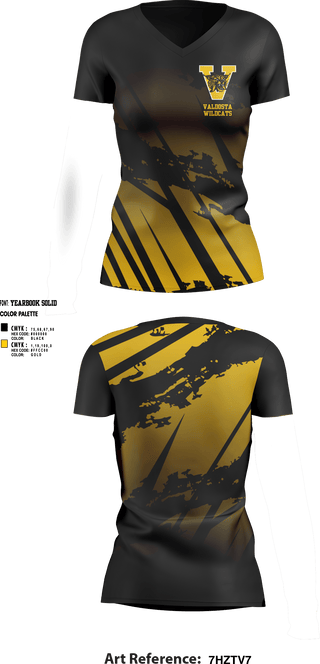 Womens Short Sleeve Vneck Shirt, Valdosta Wildcats, , Teamtime, Team time, sublimation, custom sports apparel, team uniforms, spirit wear, spiritwear, sports uniforms, custom shirts, team store, custom team store, fundraiser sports, apparel fundraiser