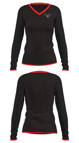 Women's Long Sleeve Vneck Shirt, Cheney High School Tennis, Tennis, Teamtime, Team time, sublimation, custom sports apparel, team uniforms, spirit wear, spiritwear, sports uniforms, custom shirts, team store, custom team store, fundraiser sports, apparel fundraiser