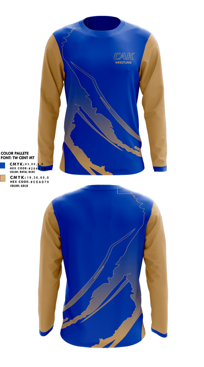 Christian Academy of Knoxville Wrestling 95944455 Long Sleeve Performance Shirt 1