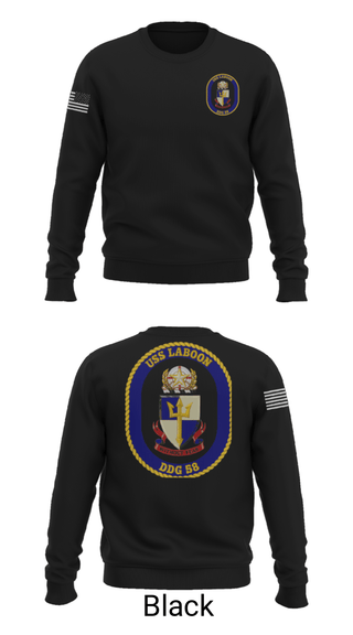 Crew Neck Sweatshirt, USS LABOON - DDG 58, Navy, Teamtime, Team time, sublimation, custom sports apparel, team uniforms, spirit wear, spiritwear, sports uniforms, custom shirts, team store, custom team store, fundraiser sports, apparel fundraiser