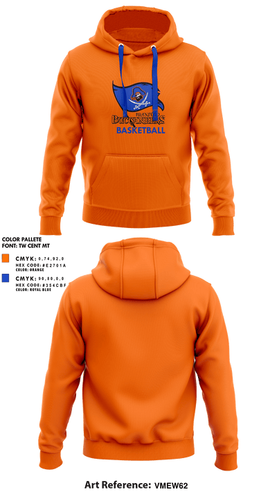 Branford High School Basketball 84333639 Hoodie - 1