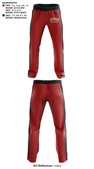 Addison High School Basketball 58655000 Sweatpants - 41