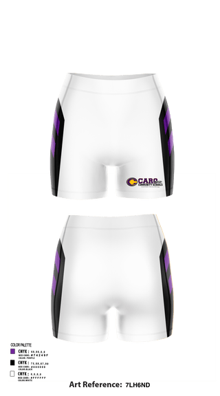 Womens Shorts, Caro High School Volleyball, Women's Volleyball, Teamtime, Team time, sublimation, custom sports apparel, team uniforms, spirit wear, spiritwear, sports uniforms, custom shirts, team store, custom team store, fundraiser sports, apparel fundraiser
