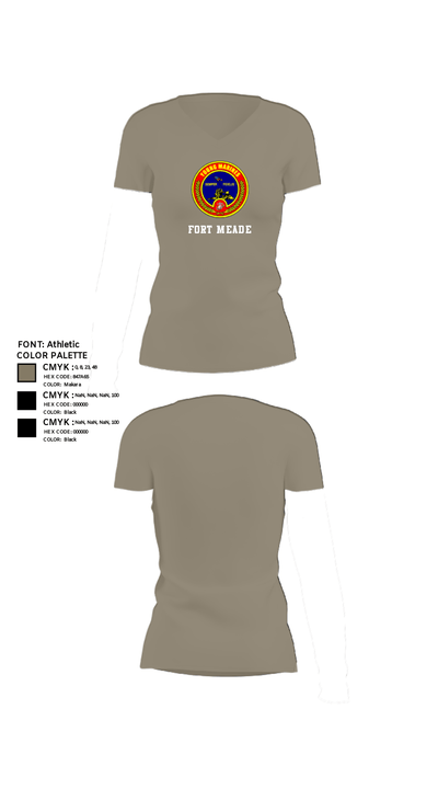 Fort meade 47918041 Women's Short Sleeve V-neck Shirt - 64