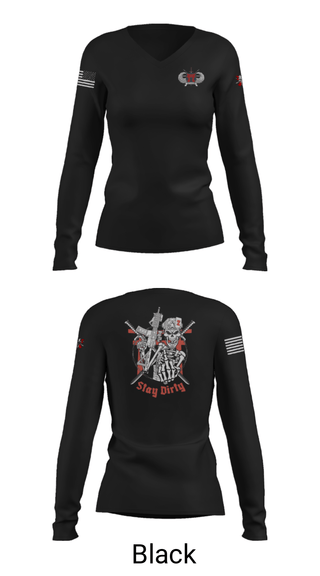 Women's Long Sleeve Vneck Shirt, Dirty Deuce, , Teamtime, Team time, sublimation, custom sports apparel, team uniforms, spirit wear, spiritwear, sports uniforms, custom shirts, team store, custom team store, fundraiser sports, apparel fundraiser