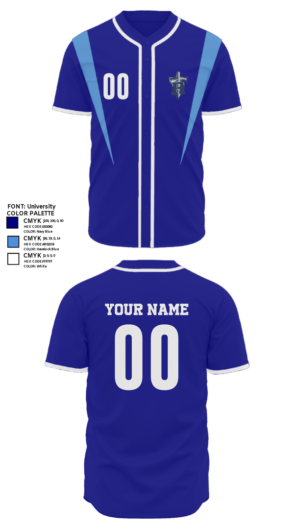 Two Button Baseball Jersey, Ridgeland High School Baseball, Baseball, Teamtime, Team time, sublimation, custom sports apparel, team uniforms, spirit wear, spiritwear, sports uniforms, custom shirts, team store, custom team store, fundraiser sports, apparel fundraiser