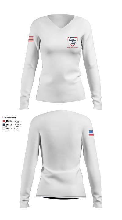 Grand Slam Alabama 25329763 Women's Long Sleeve V-neck Shirt - 2