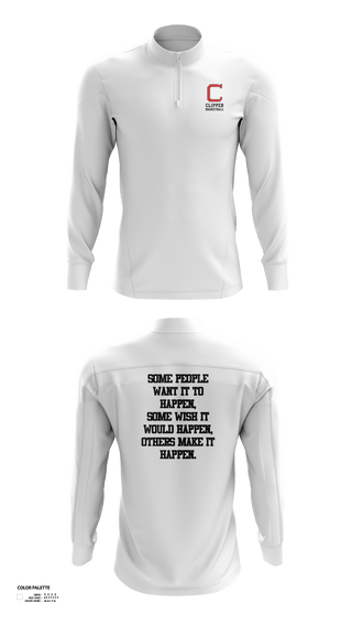 Quarter Zip Jacket, Columbiana High School Basketball, Men's Basketball, Teamtime, Team time, sublimation, custom sports apparel, team uniforms, spirit wear, spiritwear, sports uniforms, custom shirts, team store, custom team store, fundraiser sports, apparel fundraiser