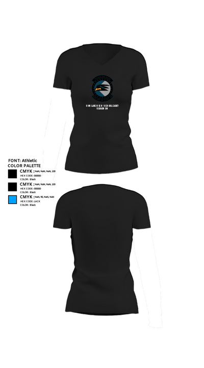 Sunlake High School Cadet Squadron 6161246 Women's Short Sleeve V-neck Shirt - 24