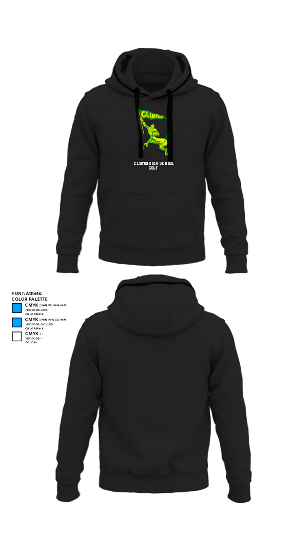 Hoodie, Clinton High School Golf, Golf, Teamtime, Team time, sublimation, custom sports apparel, team uniforms, spirit wear, spiritwear, sports uniforms, custom shirts, team store, custom team store, fundraiser sports, apparel fundraiser