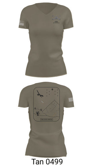 Womens Short Sleeve Vneck Shirt, STAC, 389th MI BN (SO)(A), Army, Teamtime, Team time, sublimation, custom sports apparel, team uniforms, spirit wear, spiritwear, sports uniforms, custom shirts, team store, custom team store, fundraiser sports, apparel fundraiser